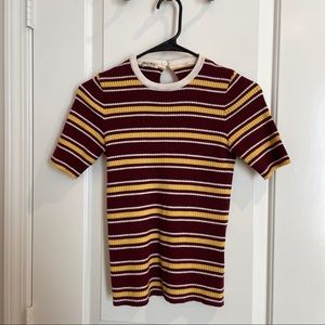 Miu Miu stripe short sleeve knit